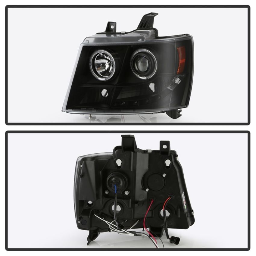 SPYDER 5085979 Projector Headlights - LED Halo - Black