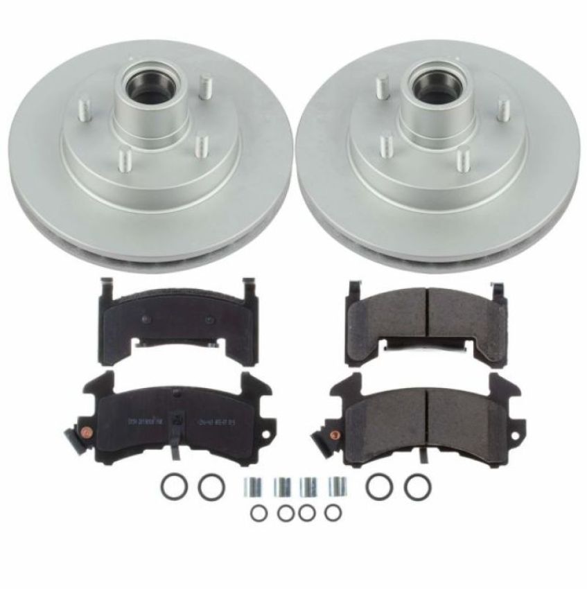 PowerStop CRK1985 Genuine Geomet Coated Rotor and Low-Dust Ceramic Brake Pad Kit