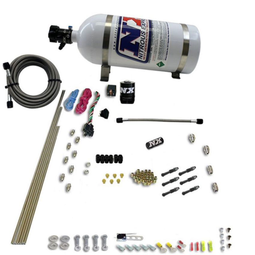 Nitrous Express 93066-15 6-Cyl Dry Direct Port Nitrous System, 15lb Bottle