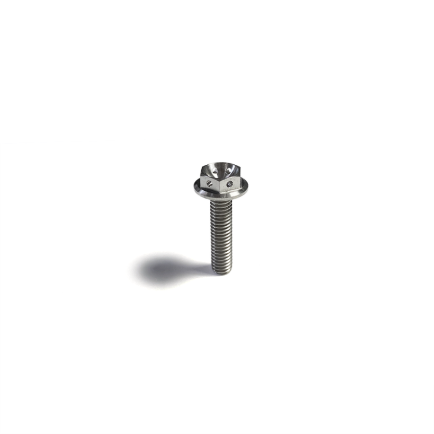 Ticon 126-00413-0520 Industries Titanium Bolt Flanged M6x20x1TP 10mm 6pt Head Drilled