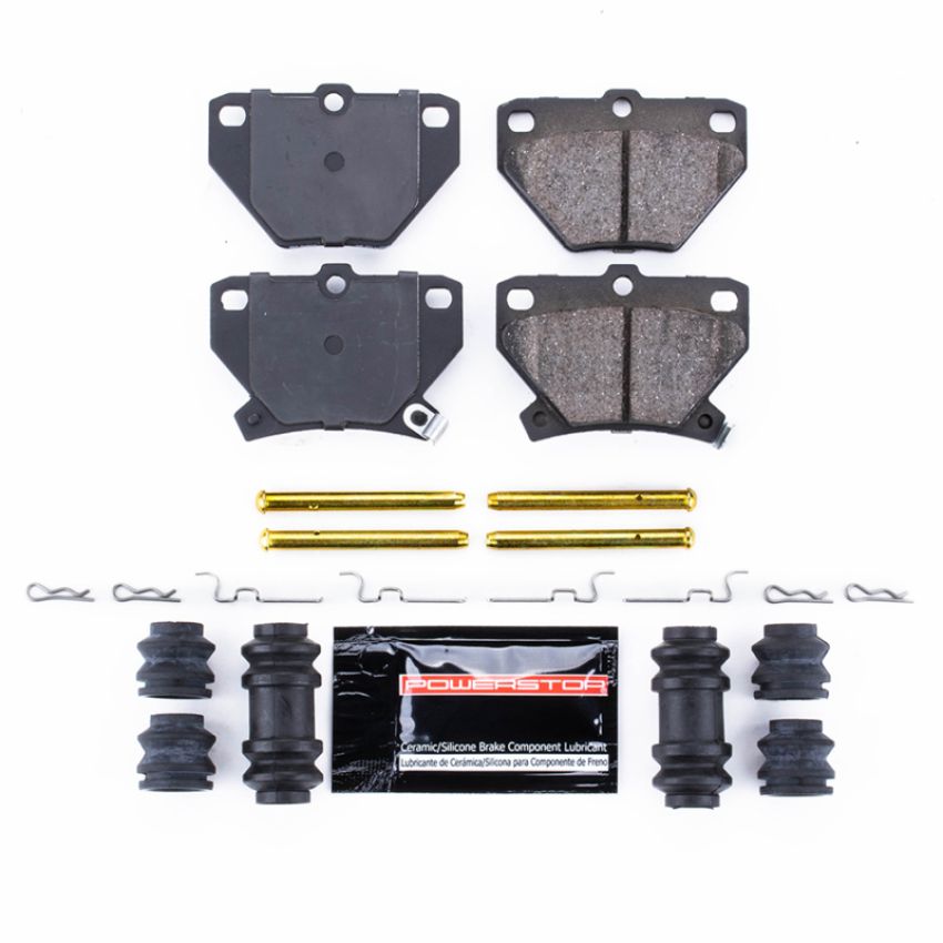 PowerStop Z23-823 PowerStop - Z23 Daily Driver Carbon-Fiber Ceramic Brake Pads with Hardware Kit