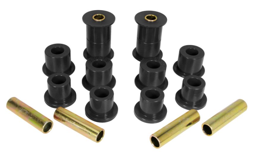 Prothane 1-1004-BL 74-77 Jeep Cherokee Front Spring & Shackle Bushings (w/ 1.25in OD Main Eye) - Black