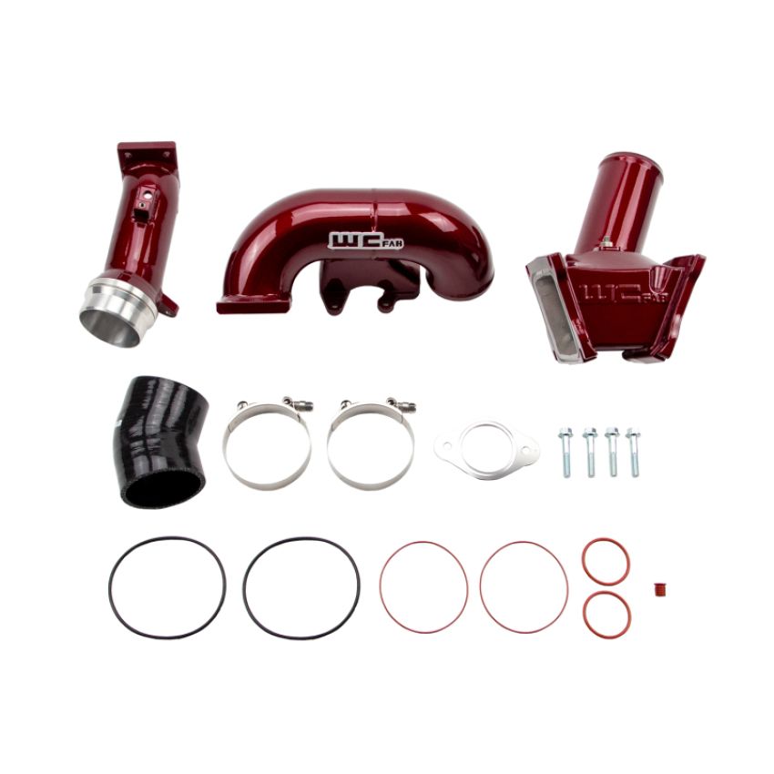 Wehrli WCF100163-RED 06-07 Chevrolet Duramax LBZ 3in. Y-Bridge Kit - WCFab Red
