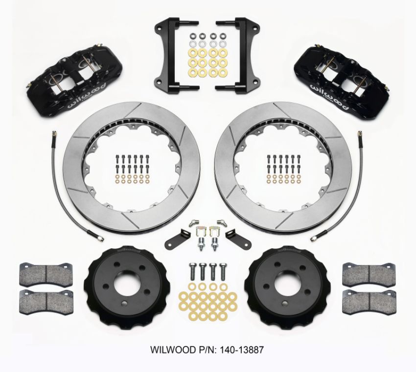 Wilwood 140-13887 AERO6 Front Hat Kit 15.00 2015-Up Mustang w/Lines