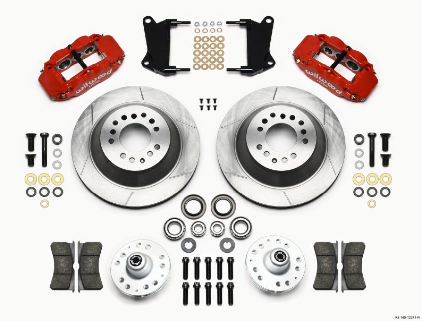 Wilwood 140-12271-R Narrow Superlite 6R Front Hub & 1PC Rtr Kit 12.88in-Red 67-69 Camaro 64-72 Nova Chevelle