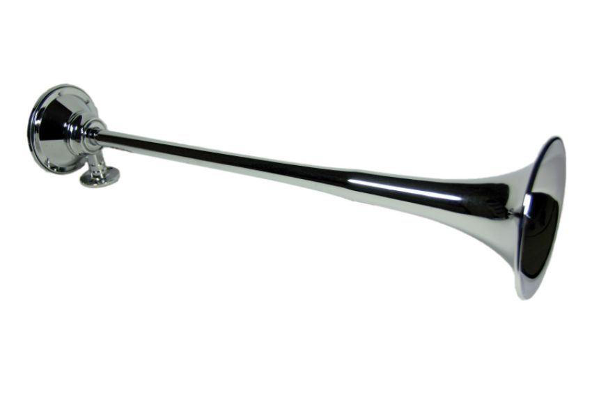 Kleinn Air Horns 411 Kleinn Chrome Roof Mount Single Horn/ 21.5In - Chrome-Plated Spun Copper