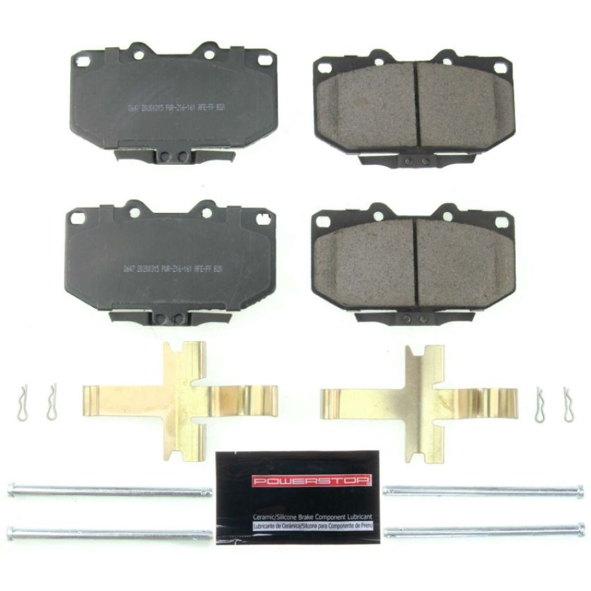 PowerStop Z23-647 PowerStop - Z23 Daily Driver Carbon-Fiber Ceramic Brake Pads with Hardware Kit