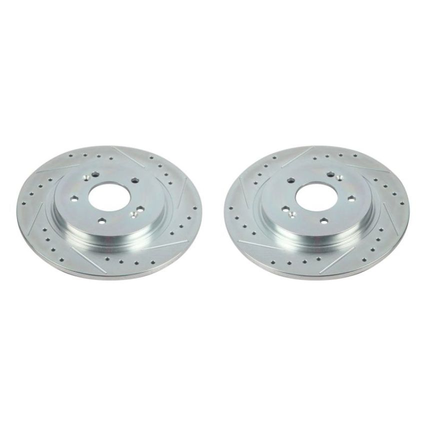 PowerStop JBR1778XPR PowerStop Evolution Performance Drilled, Slotted & Plated Brake Rotor Pair