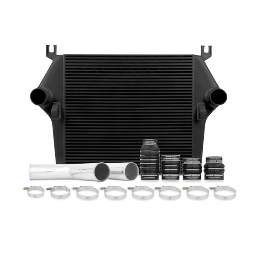Mishimoto MMINT-RAM-03KBK 03-07 Dodge 5.9L Cummins Intercooler Kit w/ Pipes (Black)