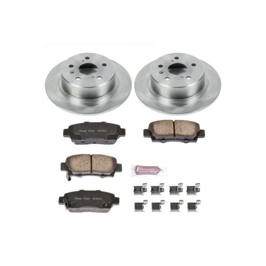 PowerStop KOE5103 OE Stock Replacement Low-Dust Ceramic Brake Pad and Rotor Kit