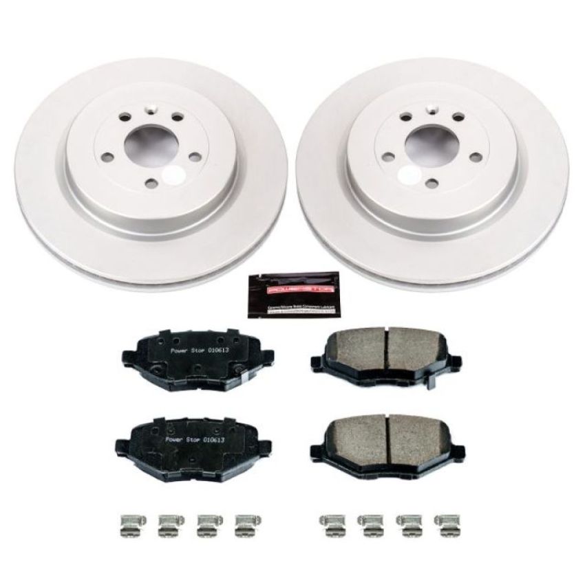 PowerStop CRK6376 Genuine Geomet Coated Rotor and Low-Dust Ceramic Brake Pad Kit