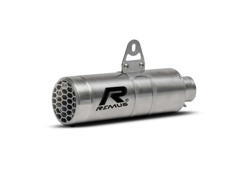 Remus 74583 652021 2021+ KTM 390 Adventure Mesh Brushed Stainless Steel Race Slip On w/Removable Sound Insert