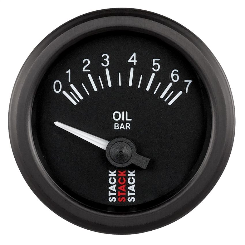 AutoMeter ST3201 Stack 52mm 0-7 Bar M10 (M) Electric Oil Pressure Gauge - Black