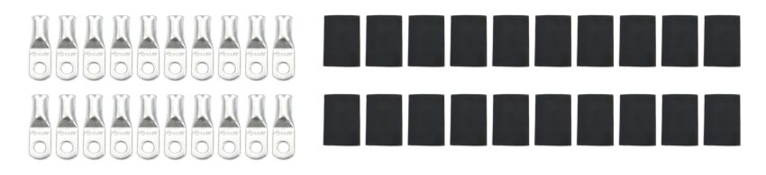 QUICKCAR RACING PRODUCTS QRP57-525-20 Ring Terminal 1/4in 4 Ga w/Heat Shrink 20pk