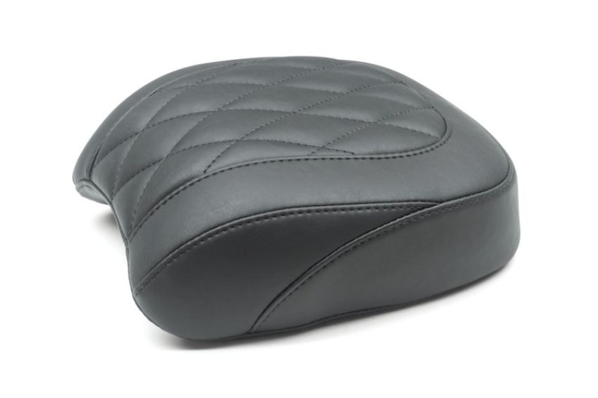 Mustang Motorcycle 83018 Mustang 18-21 Harley Fat Bob Wide Tripper Passenger Seat Diamond Stitch - Black