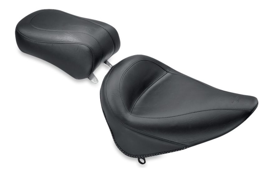Mustang Motorcycle 75086 Mustang 84-06 Harley Standard Rear Tire Standard Touring Solo Seat - Black