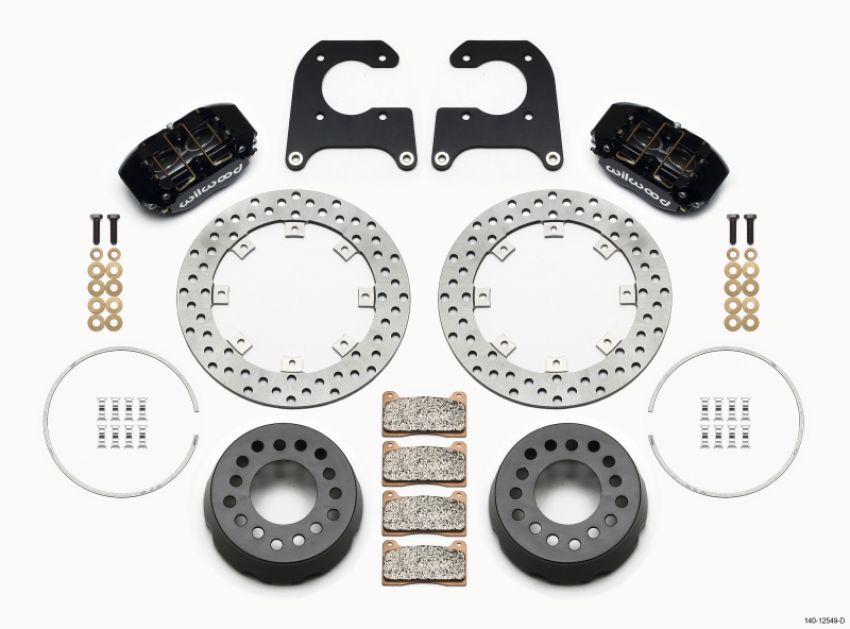 Wilwood 140-12549-D Dynapro Lug Mount Single Rear Dynamic Kit SA Drilled M-W/Lamb Ends 1/2in Studs