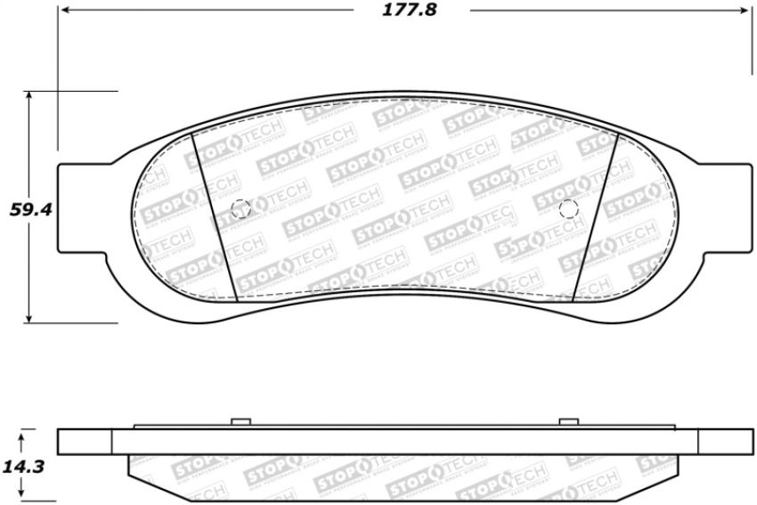 Stoptech 305.13340 Street Select Brake Pads - Front
