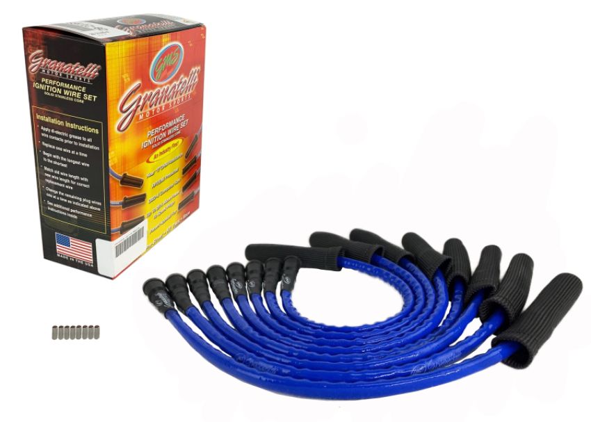 Granatelli Motor Sports 28-2116HTBLB Ignition Wires And Coil On/Near Plug Connectors - Ford