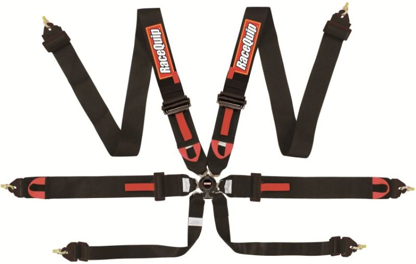 Racequip 851001 Black FIA CAMLOCK 6pt Pull Down Lap