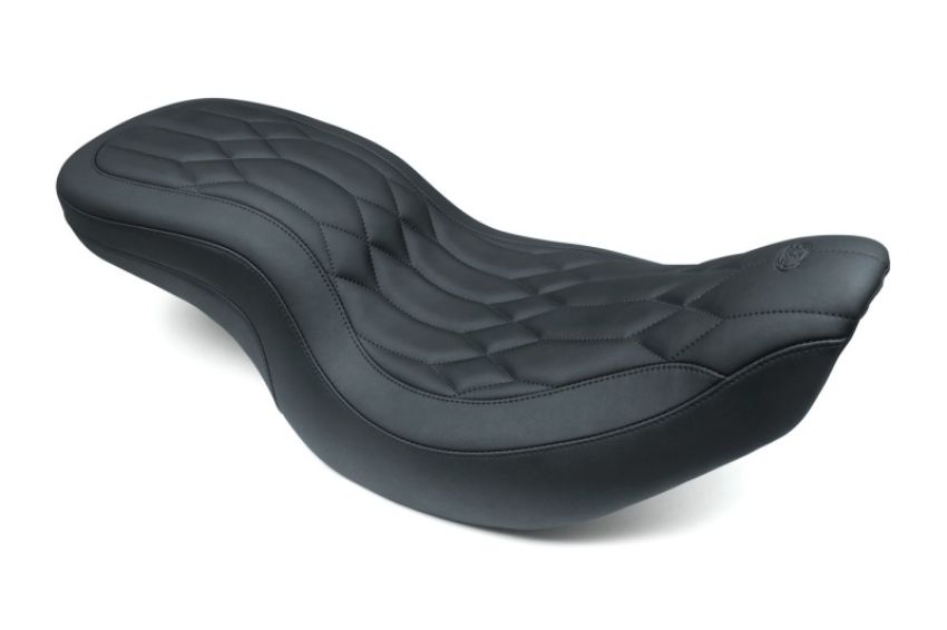 Mustang Motorcycle 75397 Mustang 14-21 Indian Chieftain,Chief,Roadmaster,Vt Wide Tripper 1PC Seat w/Diamond Stitch - Black