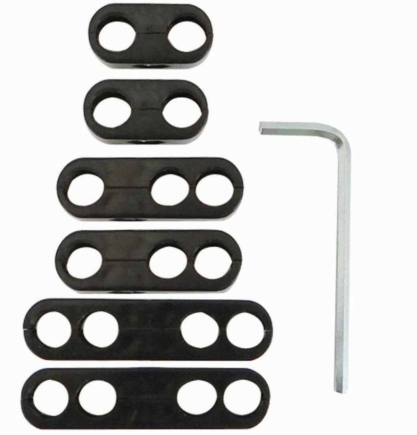 Moroso 72166 Spark Plug Wire Separator Kit w/Allen Wrench - Split Design - Black