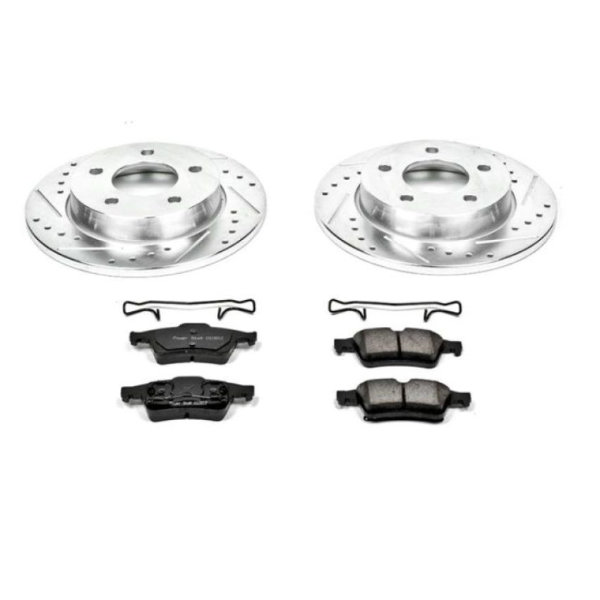 PowerStop K124 Z23 Daily Driver Carbon-Fiber Ceramic Brake Pad and Drilled & Slotted Rotor Kit