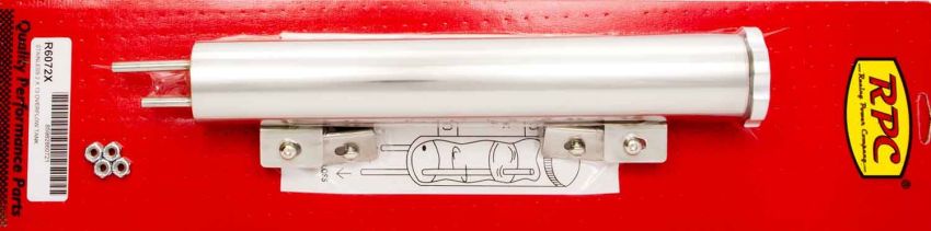 RACING POWER CO-PACKAGED RPCR6072X 13in Polished Stainless Overflow Tank