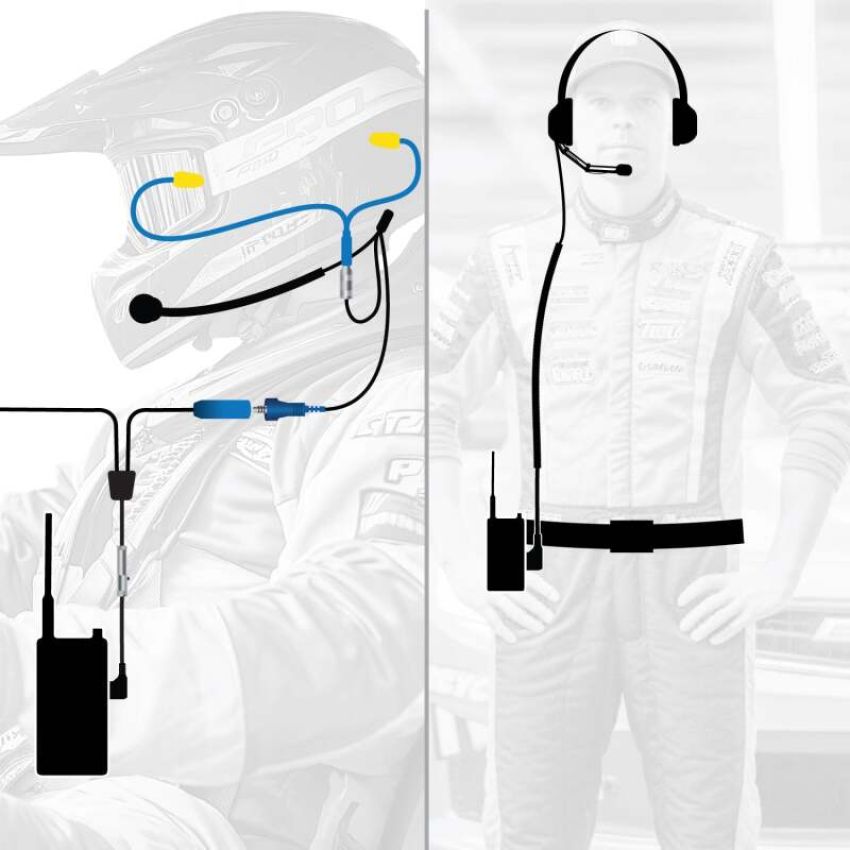 Rugged Radios NASCAR-RDH-U-HV NASCAR and IMSA Racing Comm System NASCAR / RDH16 / Safety Yellow