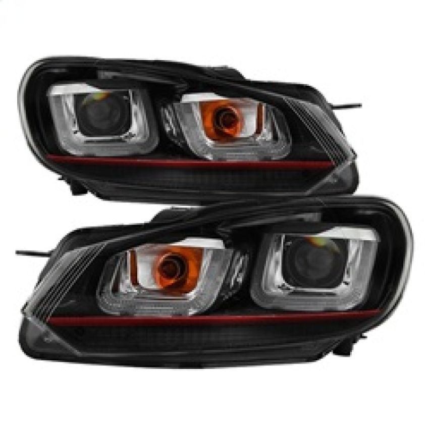 SPYDER 5082046 Projector Headlights - Version 3 - Dual U DRL - Black