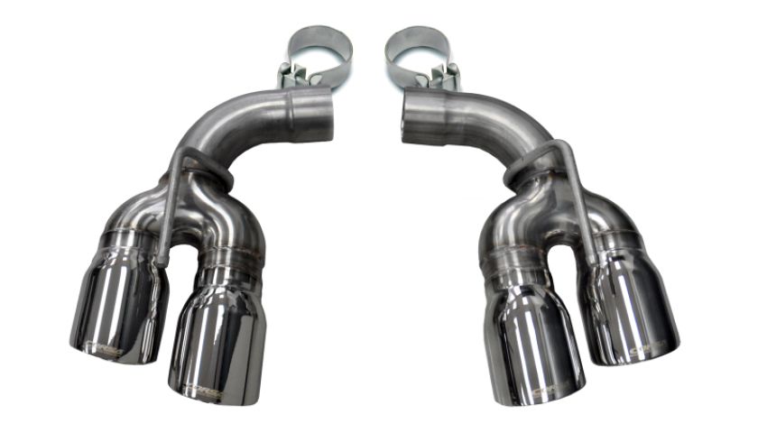 Corsa Performance 14774 Twin 4.0in. Polished Pro-Series Tip Kit (Clamps Included)