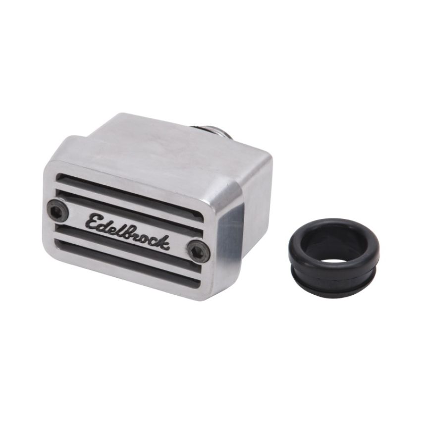 EDELBROCK EDE4204 Elite Series Breather - Top Mnt. w/Name