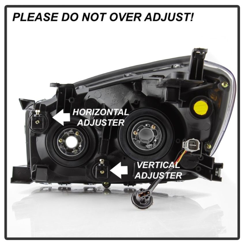 SPYDER 9042850 xTune 06-08 Toyota RAV4 OEM Style Headlights - Black (HD-JH-TRAV06-AM-BK)
