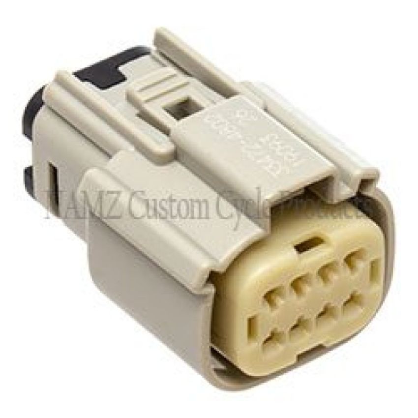 NAMZ NM-33472-0802 07-23 XL/FX/Road King Main Harness Molex MX-150 8-Pos Female Connector - Gray (HD 72469-07GY)