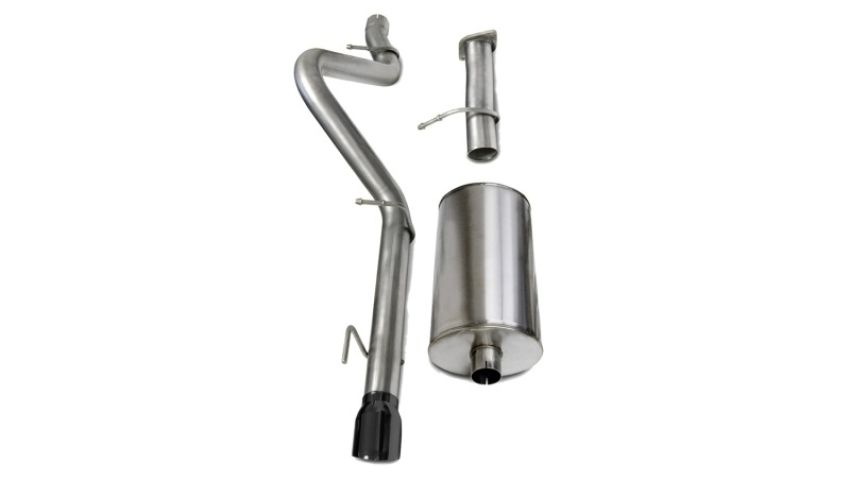 Corsa Performance 14256BLK 3.0in. Cat-Back Single Rear Exit with Single 4.0in. Black PVD Pro-Series Tip