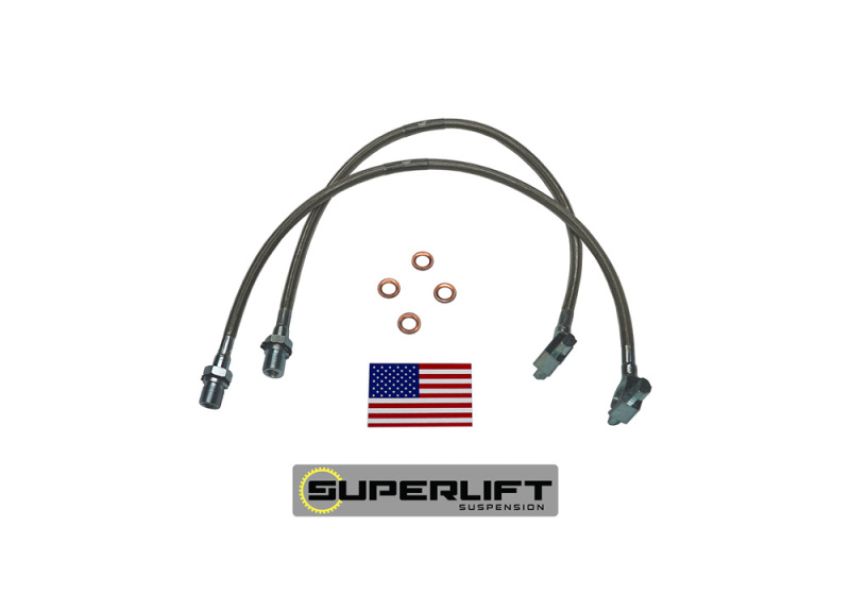 Superlift 91340 71-78 GM Pickup/Blazer/Suburban w/ 4-6in Lift Kit (Pair) Bullet Proof Brake Hoses