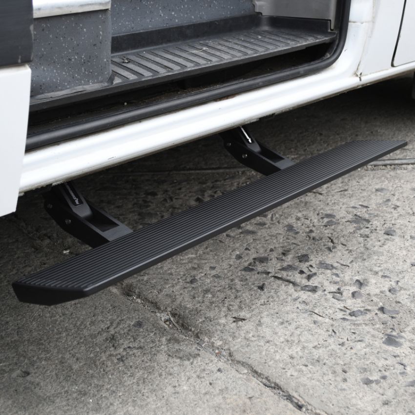 Go Rhino 20410125PC RealTruck 13-18 Mercedes-Benz Sprinter 25/3500 Van 3dr VoltStep Electric Running Board Kit - Tex Blk