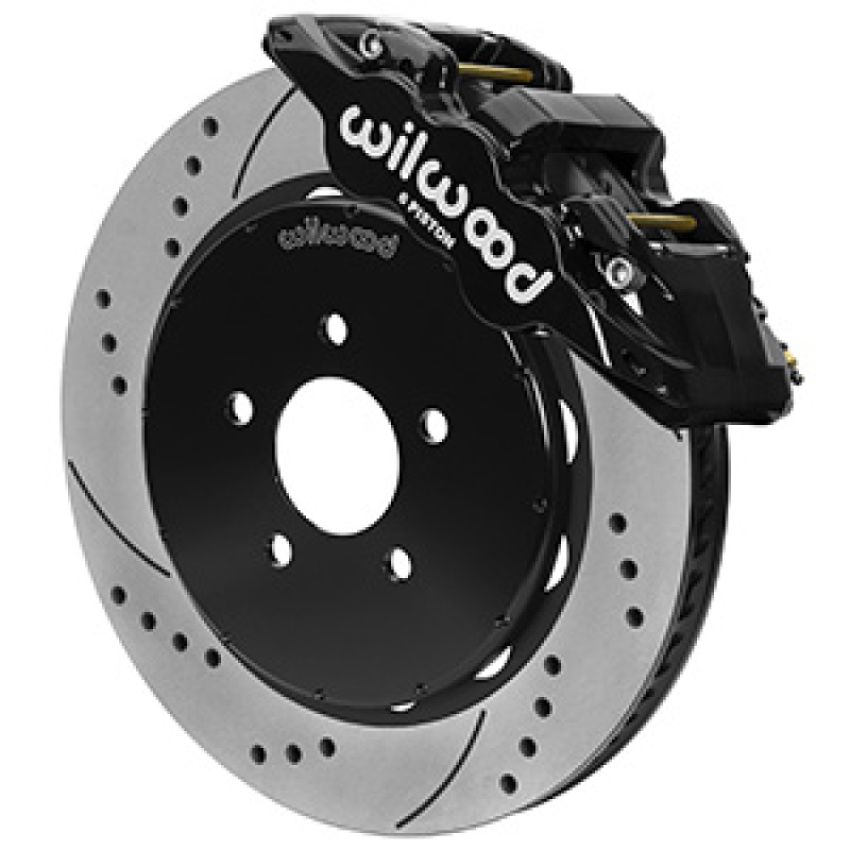 Wilwood 140-16403-D Aero6R Front Big Brake Kit 14in Slotted Black Powder Coat 94-04 Ford Mustang SN95