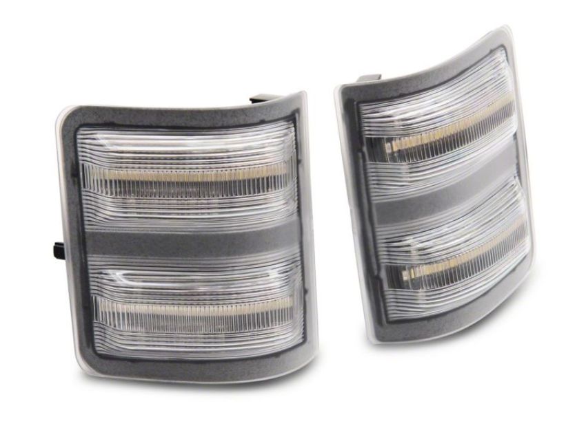 Raxiom SD18247 11-16 Ford F-250/F-350 Super Duty Axial LED SEQL Switchback Side Mirror Marker Lamps- Clear