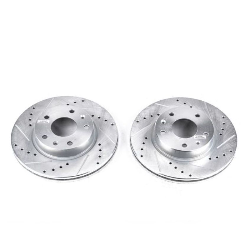 PowerStop EBR809XPR PowerStop Evolution Performance Drilled, Slotted & Plated Brake Rotor Pair