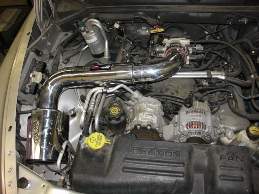 Injen PF8026P 00-04 Dakota 4.7L V8 (w/o Cruise Control) Power-Flow (incl. Diamond plate heat shield) Polishe