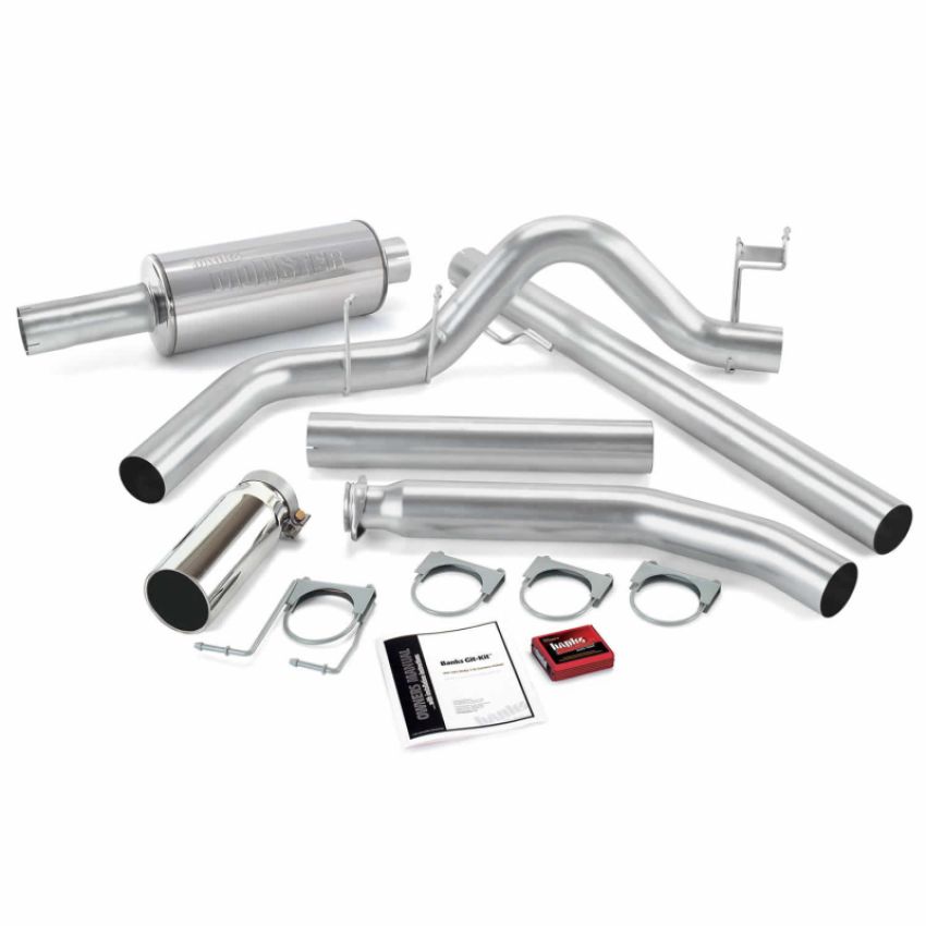 Banks Power 49357 98-00 Dodge 5.9L Std Cab Git-Kit - SS Single Exhaust w/ Chrome Tip