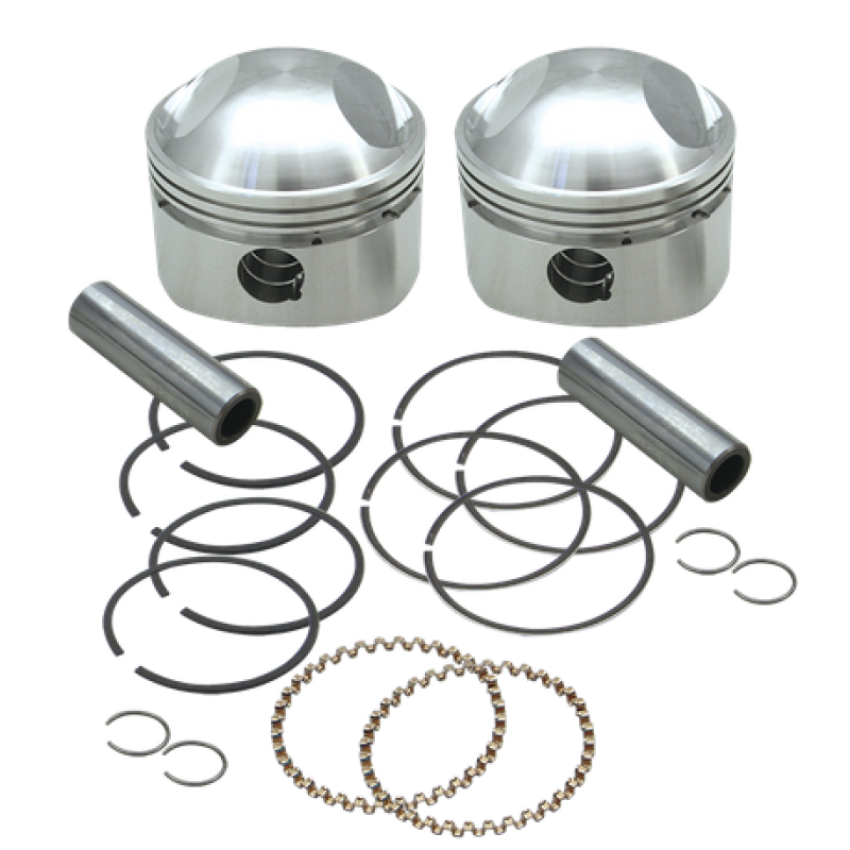 S&S Cycle 106-5777 36-84 BT 3-7/16in x Up To 4-3/4in Stroke HC Piston Set - .040in
