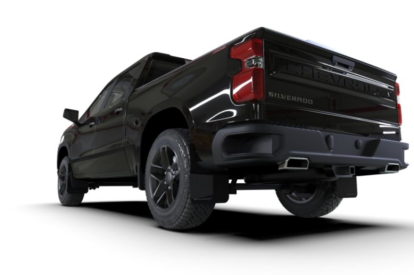 Rally Armor MF121-UR-BLK-MBK Black Mud Flap/Metallic Black Logo