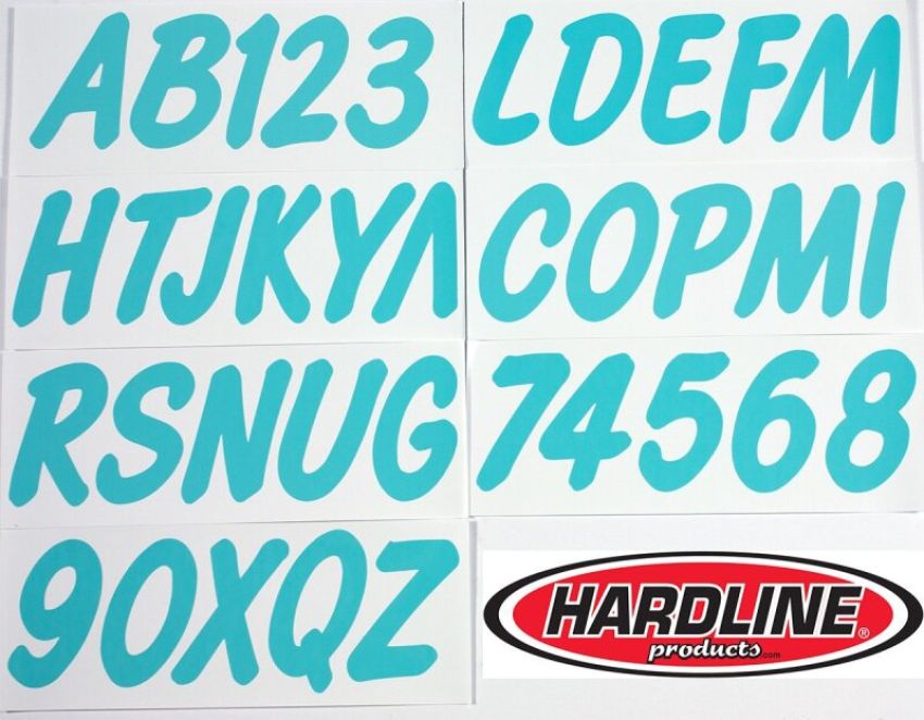 Hardline MNT400EC Boat Lettering Registration Kit 3 in. - 400 Mint Solid