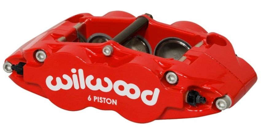 Wilwood 120-14437-RD Caliper Forged Narrow Superlite L/H FNSL6R-DS Dust Seal 1.62/1.12 1.10in Rotor Width - Red