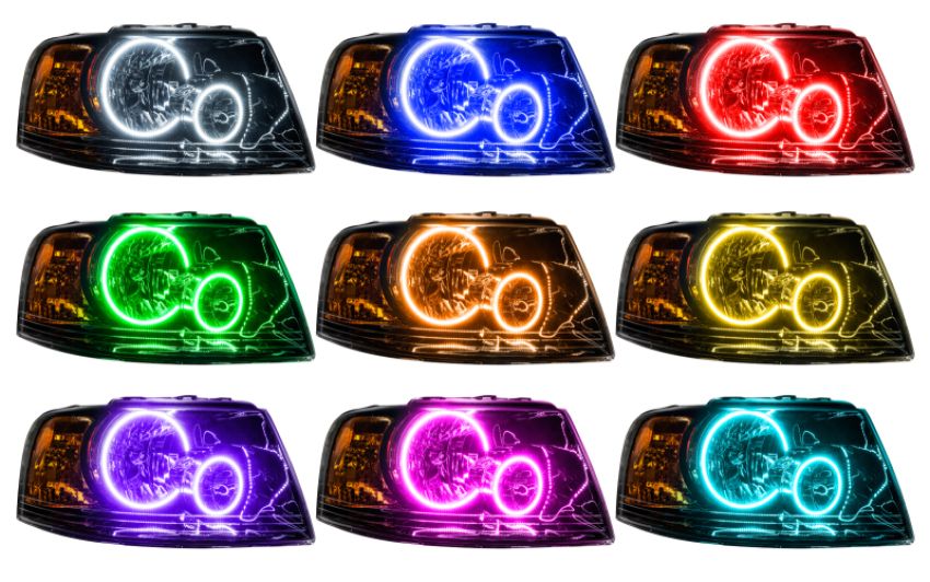 Oracle Lighting 7154-334 SMD Pre-Assembled Headlights, Black Bezel, ColorSHIFT(tm) - No Controller