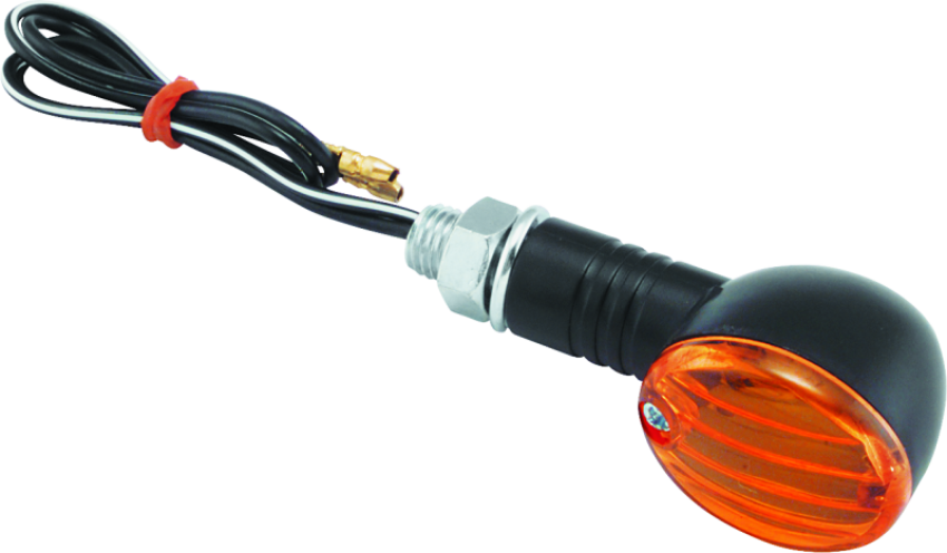 BikeMaster 266015 Ministalk Marker Light Round - Black/Amber