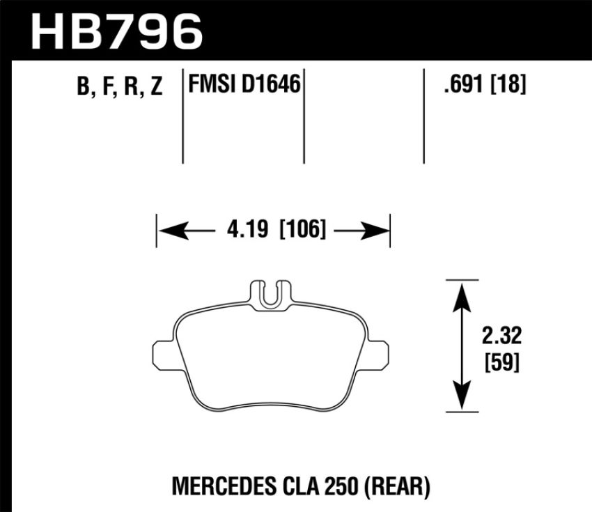 Hawk Performance HB796B.691 HPS 5.0 Disc Brake Pad