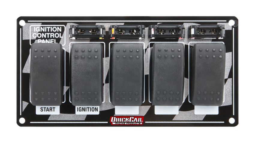 QUICKCAR RACING PRODUCTS QRP52-163 Ignition Panel w/ Rocker Switches & Fuses